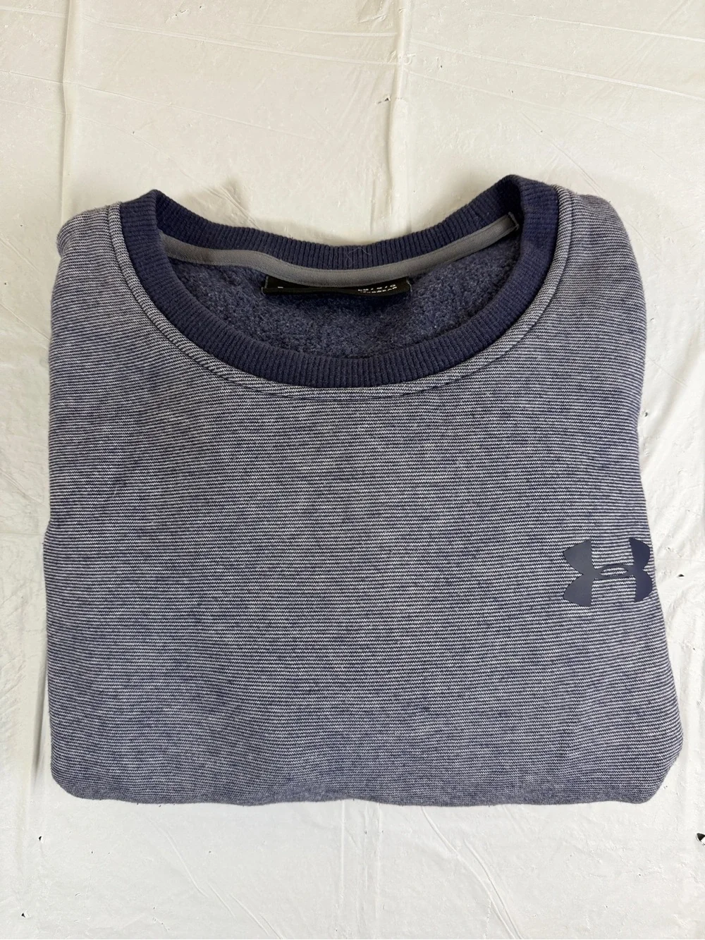 Under‎ Armour Men's Blue Heather Crewneck Sweatshirt with Dark Trim